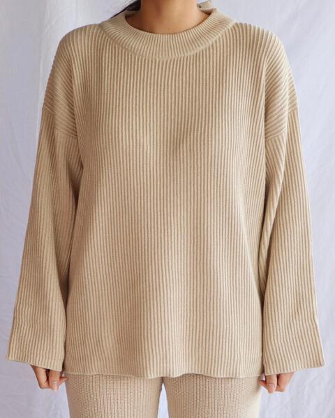 Women's Knit Pull Over - Sand