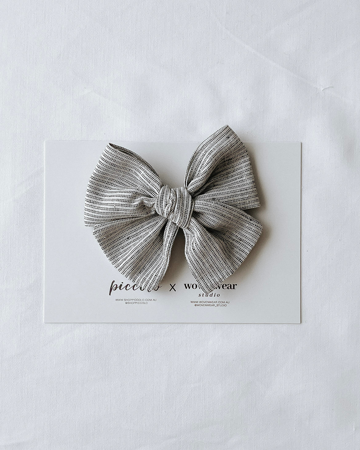 Wovenwear Studio x Piccolo - Stripe Large Pinwheel Bows