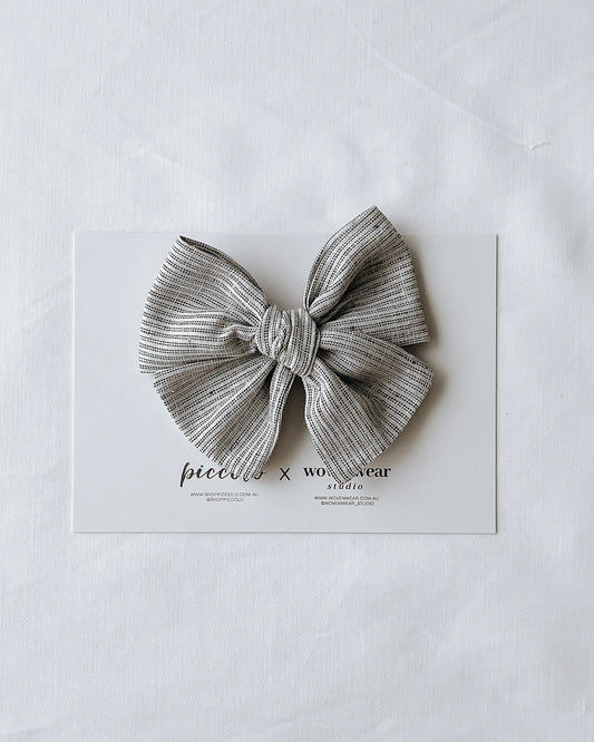 Wovenwear Studio x Piccolo - Stripe Large Pinwheel Bows