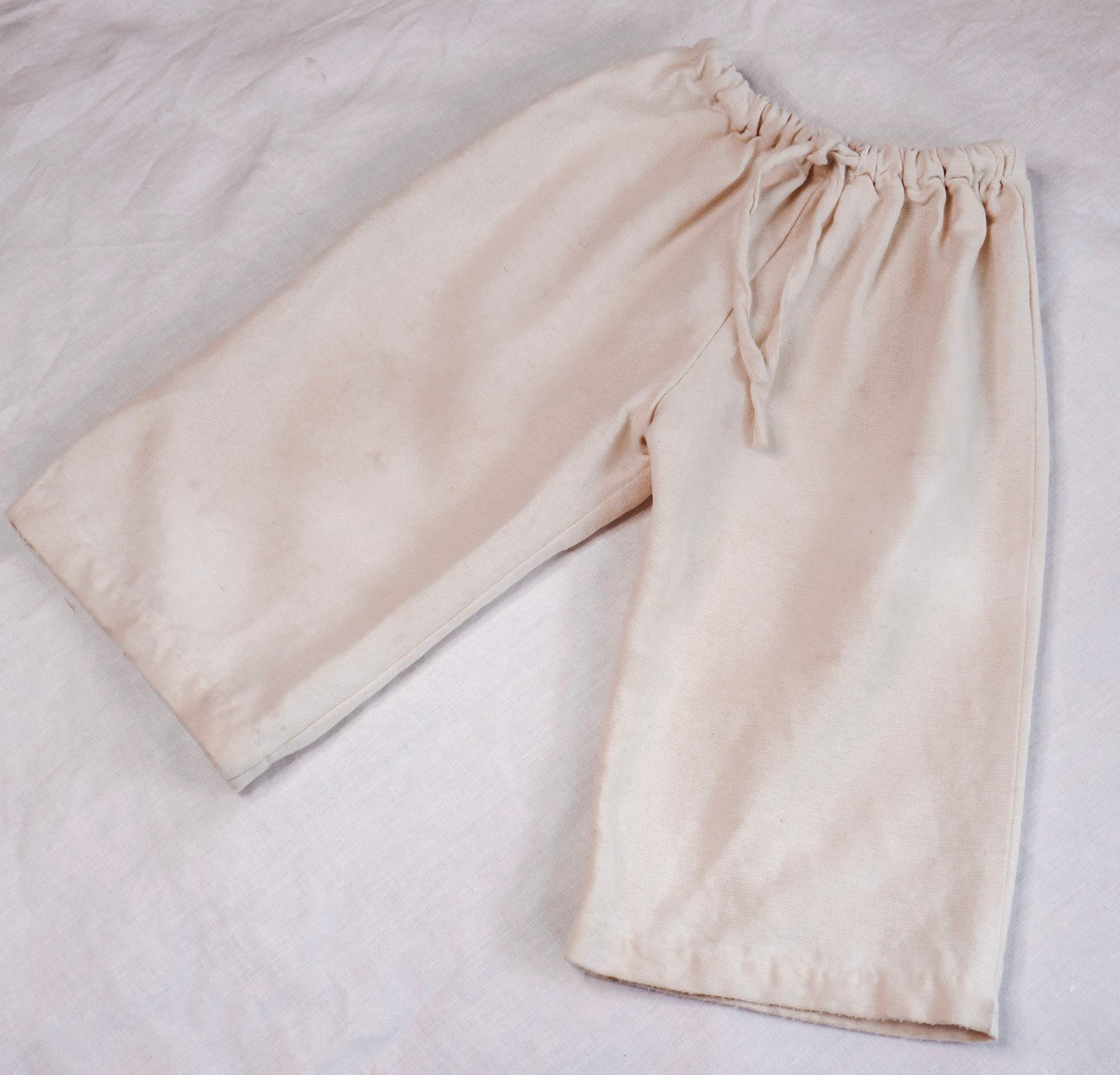 Handwoven Cotton Tie Culottes - Bone