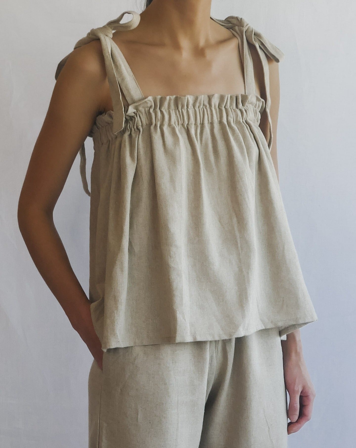 Women's Tie Top - Natural