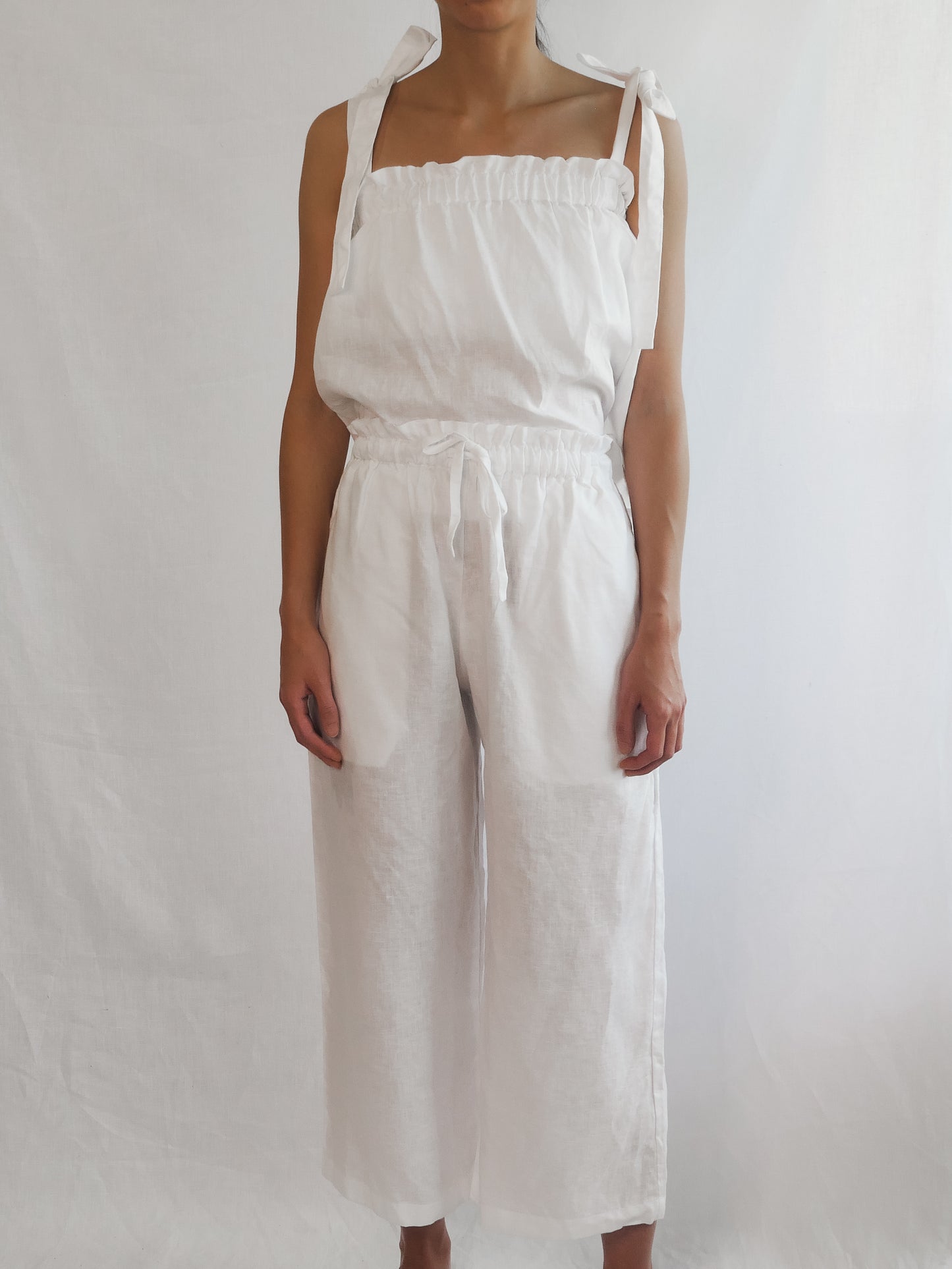 Women's Linen Beach Culottes - Milk