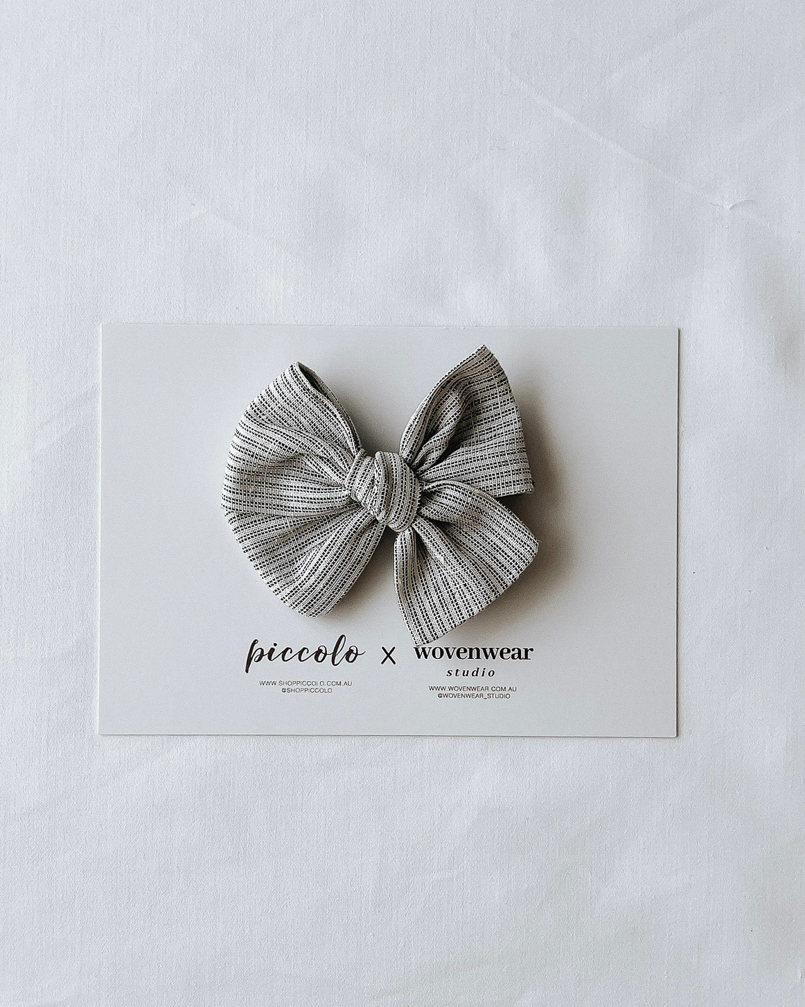 Wovenwear Studio x Piccolo -  Stripe Small Pinwheel Bow