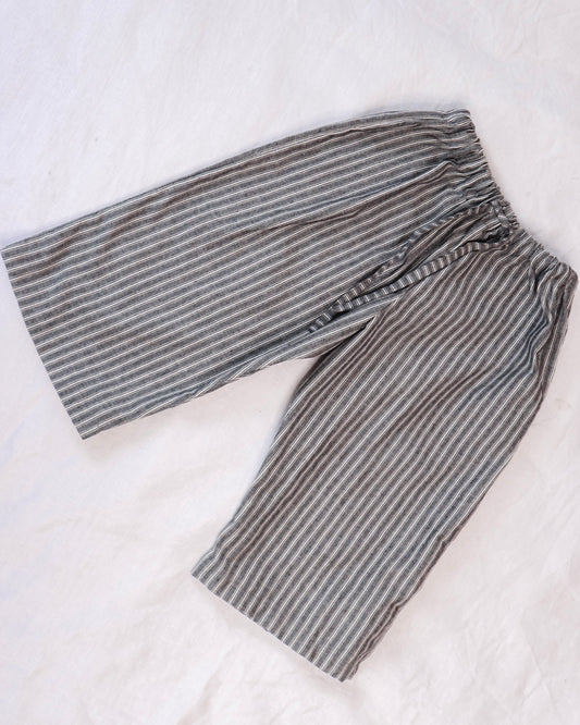 Tie Culottes - Charcoal Stripe